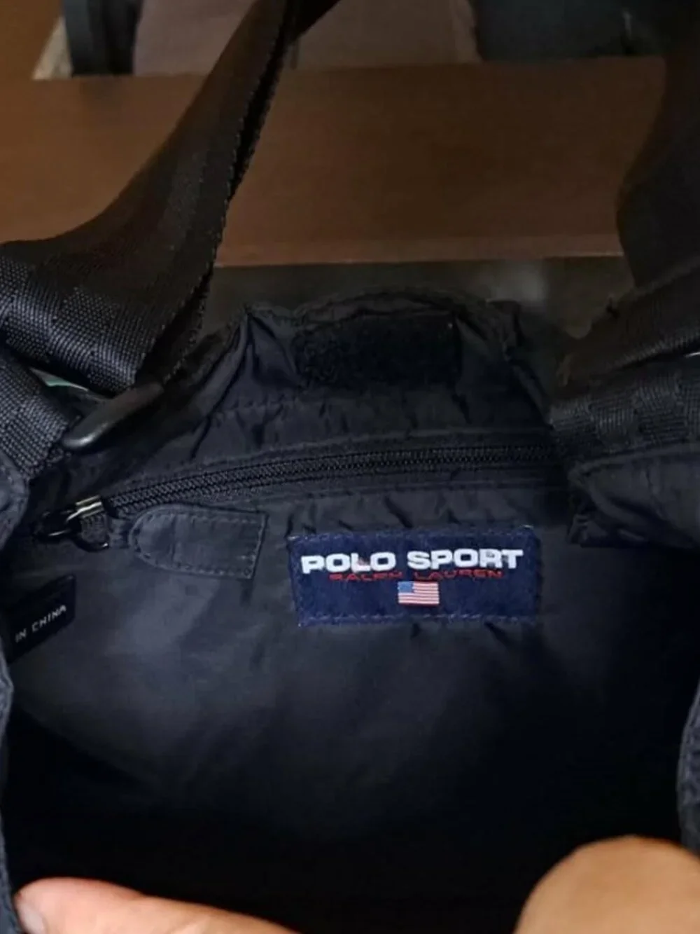 Vintage Polo Sport Ralph Lauren Black Nylon Puffer Hobo Bag Crossbody - Picture 4 of 13